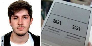 Ο Δημήτριος Θεοδουλίδης, από το 3ο ΓΕΛ Πτολεμαΐδας, με 19.393 μόρια, πρώτος στο Ν. Κοζάνης από τα ΓΕΛ