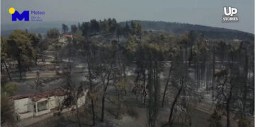 Βιβλική καταστροφή στην Εύβοια -Βίντεο από drone δείχνει την καταστροφή -Δάση, σπίτια, περιουσίες στάχτη