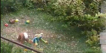 Χαλαζόπτωση στη Ροδιανή Κοζάνης -VIDEO