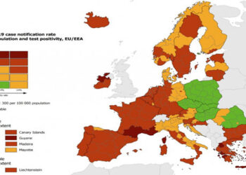 Χάρτης ECDC – Ποιες περιοχές της Ελλάδας βρίσκονται σε «βαθύ κόκκινο»