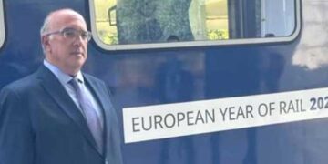 Την αμαξοστοιχία «Connecting Europe Express» υποδέχθηκε στη Θεσσαλονίκη ο Υφ. Μεταφορών Μιχάλης Παπαδόπουλος –	«Όραμα η μετατροπή της Βορείου Ελλάδας σε διαμετακομιστικό κέντρο της νότιας Ευρώπης»