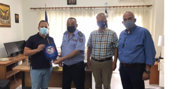 Τον Διοικητή Περ. Πυροσβ. Διοικ.. Δ.Μ. Αν/ρχο Ε. Κορέλα επισκέφθηκε ο πρόεδρος της Οργάνωσης AHEPA E. Καζάκος