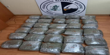 Συνελήφθησαν δύο άτομα στην Καστοριά για διακίνηση ακατέργαστης κάνναβης, βάρους 31 κιλών και 300 γραμμαρίων