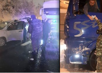 Αττική Οδός: Ο Στρατός απεγκλωβίζει οδηγούς όλη νύχτα – Μοιράζουν τρόφιμα, νερό και κουβέρτες