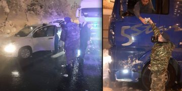 Αττική Οδός: Ο Στρατός απεγκλωβίζει οδηγούς όλη νύχτα – Μοιράζουν τρόφιμα, νερό και κουβέρτες