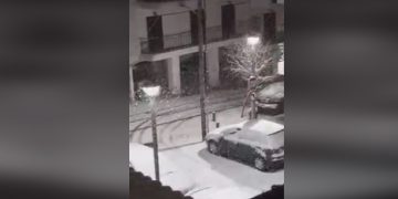 Χιονόπτωση ΤΩΡΑ στα Γρεβενά