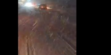 Πυκνή χιονόπτωση στο Πισοδέρι Φλώρινας