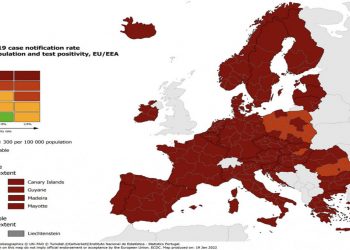 Η Όμικρον «ζωγράφισε» βαθύ κόκκινο όλη την Ευρώπη – Στην ίδια κατάσταση και η Ελλάδα