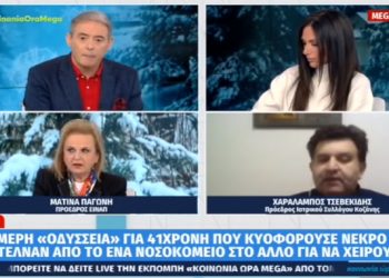 Μεγάλη ένταση Χασαπόπουλου-Παγώνη στο MEGA για το περιστατικό με την 41χρονη με το νεκρό έμβρυο: “Φταίει ο Χατζηπετρής. Αν πέθαινε ποιος θα έφταιγε;” – Παγώνη: “Μη τα ισοπεδώνουμε όλα”- Τι είπε ο Χ. Τσεβεκίδης (Ιατρικός Σύλλογος)-VIDEO