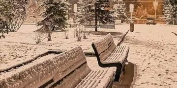 Πυκνή χιονόπτωση στη Φλώρινα