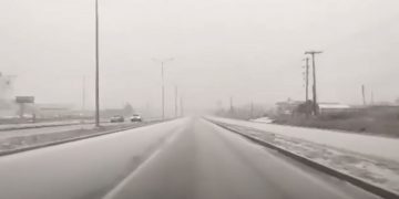 Κατάλευκο τοπίο στο ύψος των Κοίλων Κοζάνης (Βίντεο)