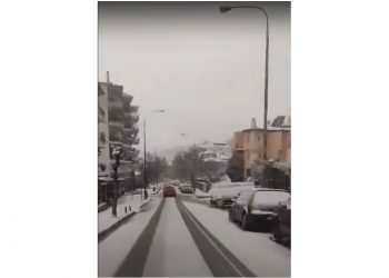 Στα λευκά και οι δρόμοι της Κοζάνης – Νέο VIDEO