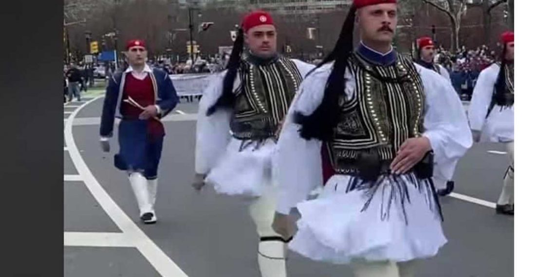 Ο Κοζανίτης, Κώστας Χατζηγιαννάκης, με τους Εύζωνες στη Φιλαδέλφεια των ΗΠΑ