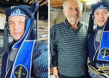 Η ποντιακή φορεσιά που έφτιαξε για τον γνωστό τραγουδιστή Ματθαίο Τσαχουρίδη, ο 77χρονος Ν. Γεωργιάδης από τον Τετράλοφο