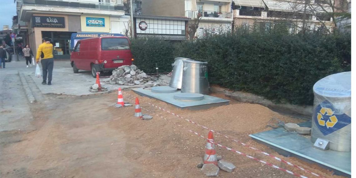 Νέοι υπόγειοι κάδοι τοποθετούνται στην Πτολεμαΐδα – Στην περιοχή της λαϊκής αγοράς