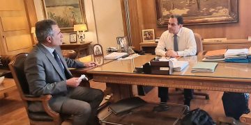 Ζητήματα που αφορούν παραγωγούς της περιοχής  συζήτησαν ο  βουλευτής ΠΕ Κοζάνης Στάθης Κωνσταντινίδης με τον Υπουργό Αγροτικής Ανάπτυξης, Γιώργο Γεωργαντά