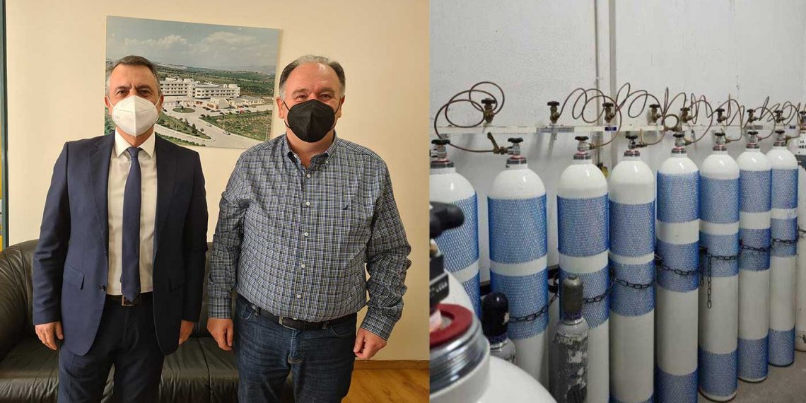 Ο Διοικητής της 3ης ΥΠΕ Π. Μπογιατζίδης στο Μποδοσάκειο Νοσοκομείο: «Καθοριστική η λειτουργία της αυτόνομης μονάδας παροχής οξυγόνου»