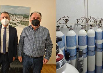 Ο Διοικητής της 3ης ΥΠΕ Π. Μπογιατζίδης στο Μποδοσάκειο Νοσοκομείο: «Καθοριστική η λειτουργία της αυτόνομης μονάδας παροχής οξυγόνου»