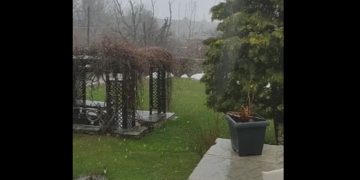 10 Απριλίου κ όμως χιονίζει στο Νυμφαίο Φλώρινας