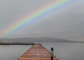 Πανέμορφο ουράνιο τόξο πάνω από τον Άγιο Παντελεήμονα – Η πανέμορφη φωτογραφία του Αργύρη Καραμούζα