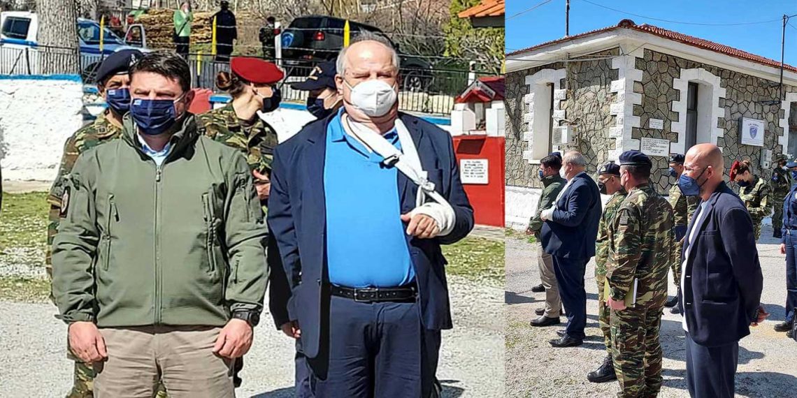 Στο Λαιμό Πρεσπών ο Υφ. Εθνικής Άμυνας Νίκος Χαρδαλιάς-Φωτογραφίες