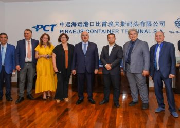 Επίδειξη του έργου FENIX στον Εμπορευματικό Σταθμό του Λιμένα Πειραιά παρουσία του Υφυπουργού Μεταφορών Μιχάλη Παπαδόπουλου