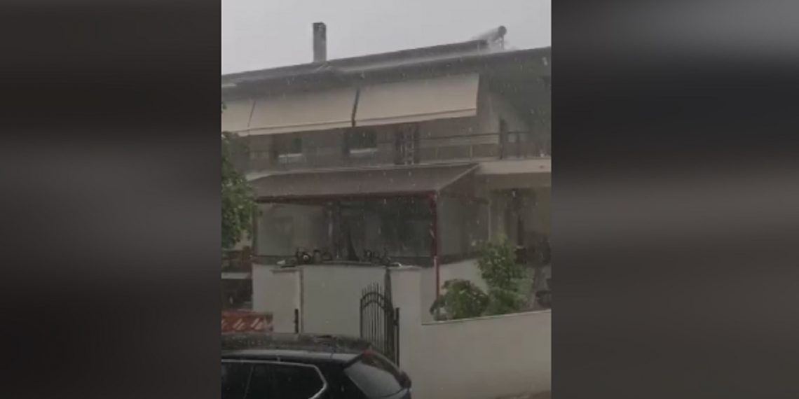 Χαλαζόπτωση σε εξέλιξη στη Μελίτη -VIDEO