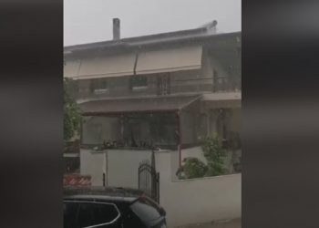Χαλαζόπτωση σε εξέλιξη στη Μελίτη -VIDEO