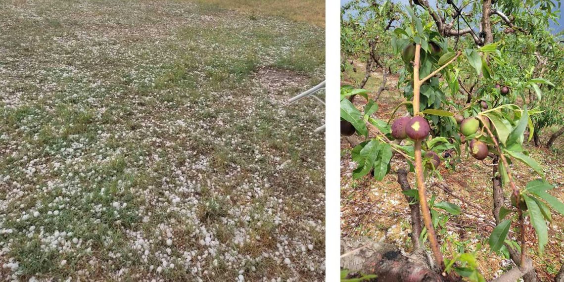 Ισχυρή χαλαζόπτωση εκδηλώθηκε σήμερα σε περιοχές του Μανιακίου Φλώρινας