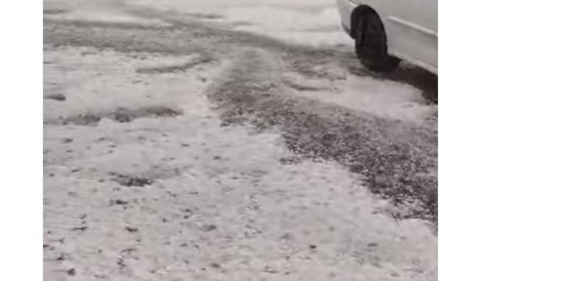 Μυρσίνη Γρεβενών: Άσπρισε ο τόπος από το χαλάζι-VIDEO