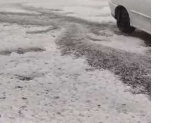 Μυρσίνη Γρεβενών: Άσπρισε ο τόπος από το χαλάζι-VIDEO