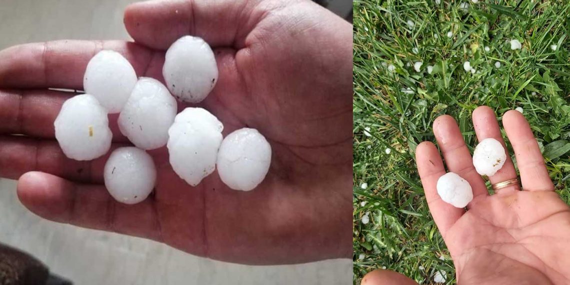 Χαλάζι μεγάλους μεγέθους έπεσε στην περιοχή του Αμυνταίου (φωτο)