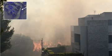 Φωτιά στην Πεντέλη: Έως και 400 χιλιόμετρα μεταφέρθηκε ο καπνός από την πυρκαγιά, χάρτης του meteo