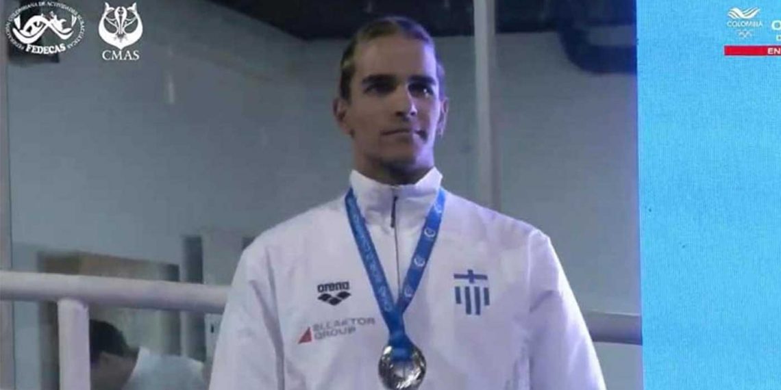 Το ασημένιο μετάλλιο κατέκτησε στο Παγκόσμιο Πρωτάθλημα Τεχνικής Κολύμβησης ο Χρήστος Καλαϊτζόπουλος από την Πτολεμαΐδα