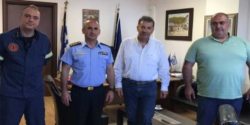 Εθιμοτυπική επίσκεψη στον Δήμαρχο Αμυνταίου από τον νέο Διοικητή Διοίκησης Πυροσβεστικών Υπηρεσιών νομού Κοζάνης