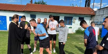 Τον καθιερωμένο αγιασμό για τη νέα χρονιά πραγματοποίησε ο Ατρόμητος Κάτω Κλεινών