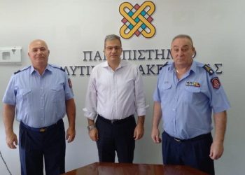 Με τον Πρύτανη του ΠΔΜ συναντήθηκε ο Διοικητής της Πυροσβεστικής Δ. Μακεδονίας