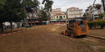 Πτολεμαΐδα: Εργασίες διαμόρφωσης στο Παλιό Πάρκο – Φυτεύτηκε γκαζόν