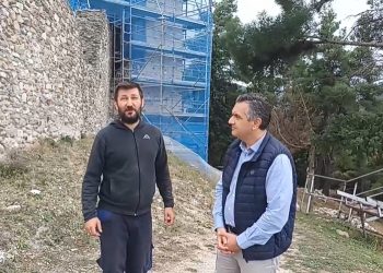 Προχωρούν εργασίες συντήρησης, αποκατάστασης και στερέωσης του δυτικού πύργου του Κάστρου των Σερβίων-VIDEO