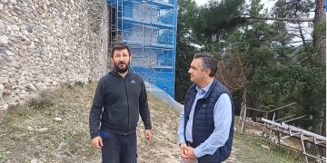 Προχωρούν εργασίες συντήρησης, αποκατάστασης και στερέωσης του δυτικού πύργου του Κάστρου των Σερβίων-VIDEO