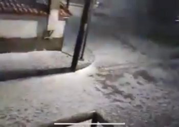 Χαλάζι σαν χιόνι στη Μικρολίμνη Πρεσπών- VIDEO