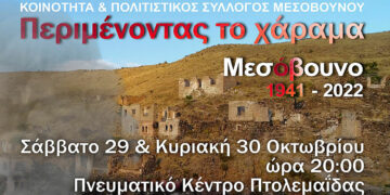 «Περιμένοντας το χάραμα» – Συνεχίζονται οι παραστάσεις του Πολιτιστικού Συλλόγου Μεσοβούνου στο Πνευματικό Κέντρο Πτολεμαΐδας
