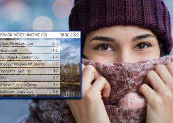 Θερμοκρασίες που αγγίζουν το μηδέν για πρώτη φορά φέτος – 2 περιοχές της Δ. Μακεδονίας στη λίστα