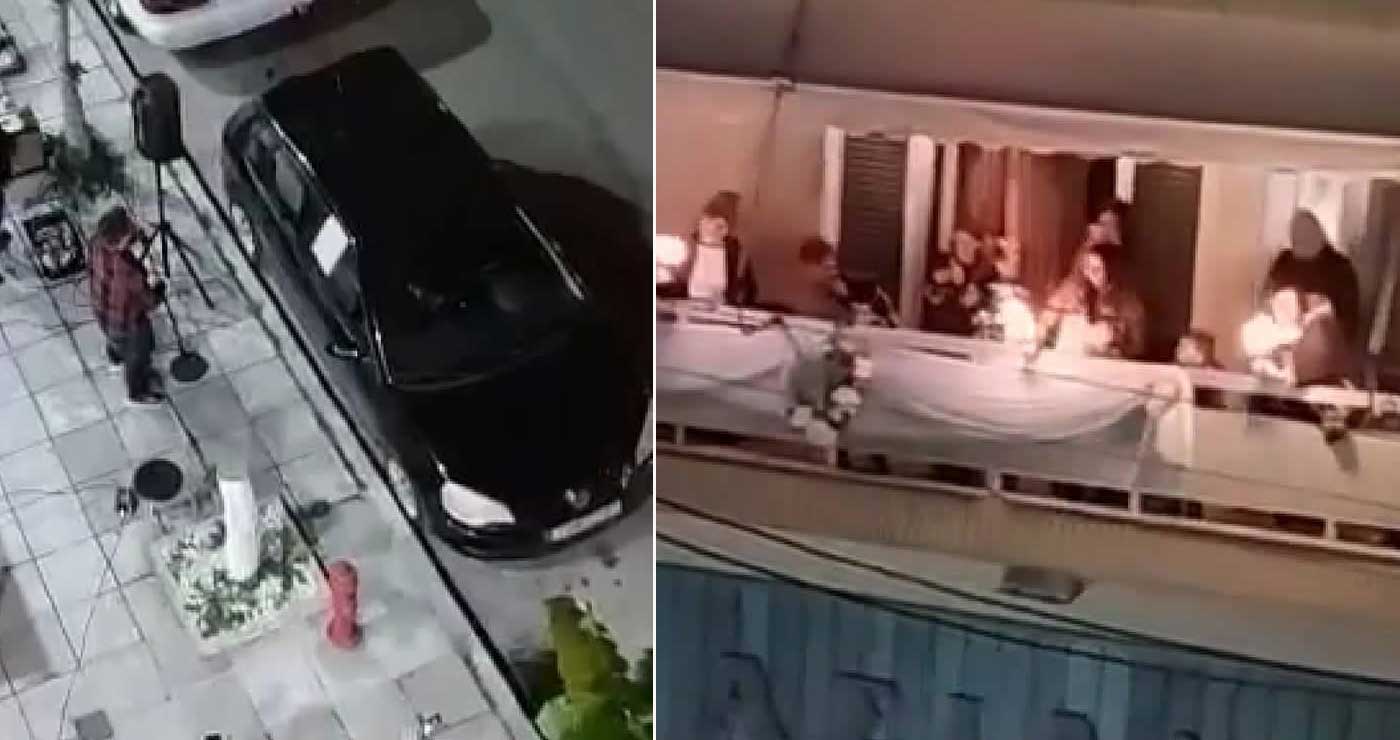 Πτολεμαΐδα: Απίστευτη μουσική καντάδα από γαμπρό σε νύφη στο …μπαλκόνι, πριν παντρευτούν! VIDEO