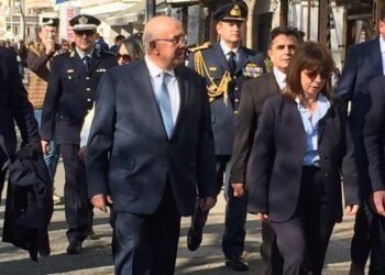 Ο Μ. Παπαδόπουλος εκπροσωπώντας τον Πρωθυπουργό & την κυβέρνηση στα Ελευθέρια της Καστοριάς