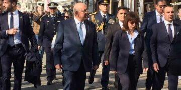 Ο Μ. Παπαδόπουλος εκπροσωπώντας τον Πρωθυπουργό & την κυβέρνηση στα Ελευθέρια της Καστοριάς