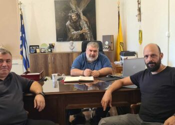 Συνάντηση του Δημάρχου Εορδαίας με τον πρόεδρο της Α.Ε. Περδίκκα Στάθη Τιμωνίδη