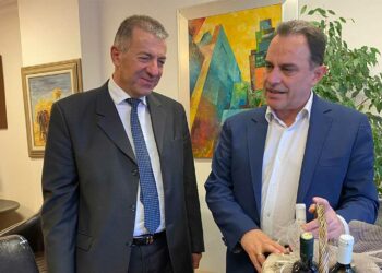 Επίσκεψη του Υπουργού Αγροτικής Ανάπτυξης και Τροφίμων Γιώργου Γεωργαντά στο Δημαρχείο Αμυνταίου