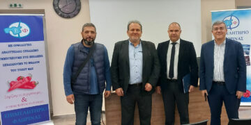 Επίσκεψη των Γ.Γ. οικονομικής πολιτικής Νικολάου Κουλοχέρη και διαχείρισης αποβλήτων Εμμανουήλ Γραφάκου στο Επιμελητήριο Φλώρινας