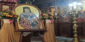 Τελέστηκε ο πανηγυρικός εσπερινός Αγίου Νεκταρίου Ασβεστόπετρας